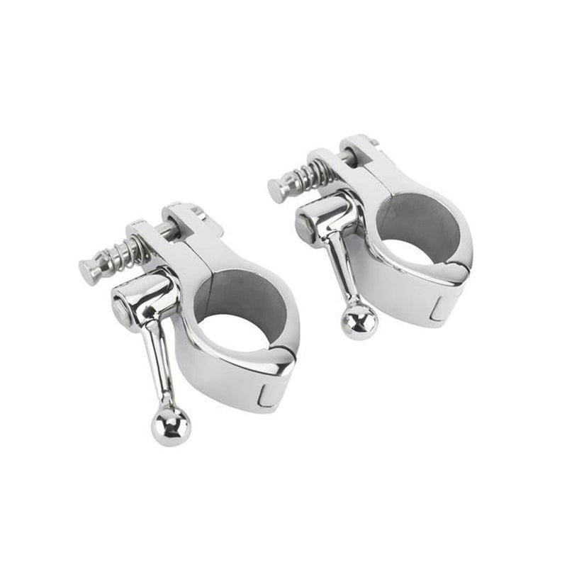 Mxeol Bimini Rail Mount Hinge 7/8 Inch W/Boat Pin Quick Release Stainless Steel Pair - Image 1